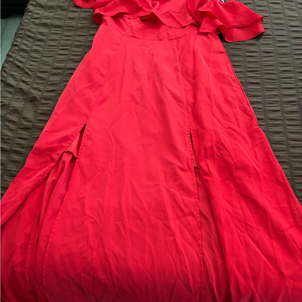 SHEIN Vibrant Red Maxi Dress